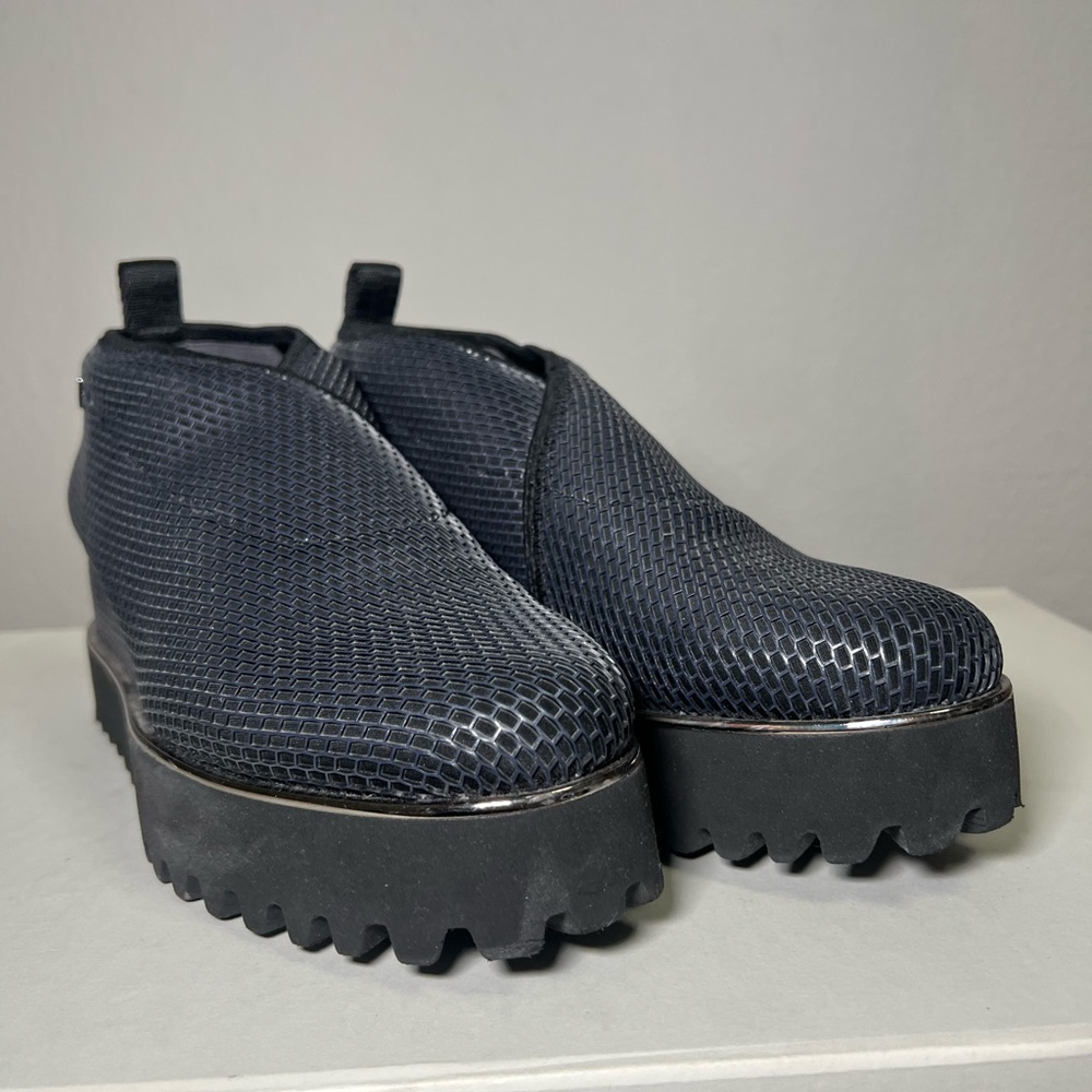 United Nude Black Textured Platform Shoes